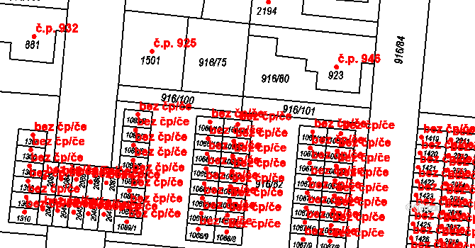 Přelouč 40396614 na parcele st. 1066/1 v KÚ Přelouč, Katastrální mapa