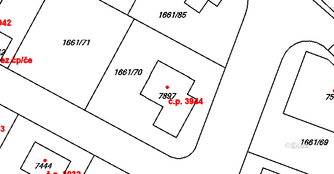 Havlíčkův Brod 3944 na parcele st. 7897 v KÚ Havlíčkův Brod, Katastrální mapa