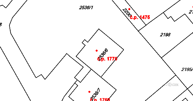 Předměstí 1770, Litoměřice na parcele st. 2536/6 v KÚ Litoměřice, Katastrální mapa