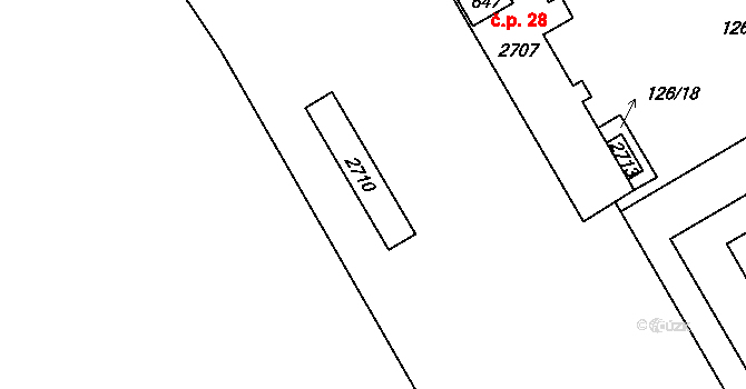 Třinec 40225615 na parcele st. 2710 v KÚ Konská, Katastrální mapa