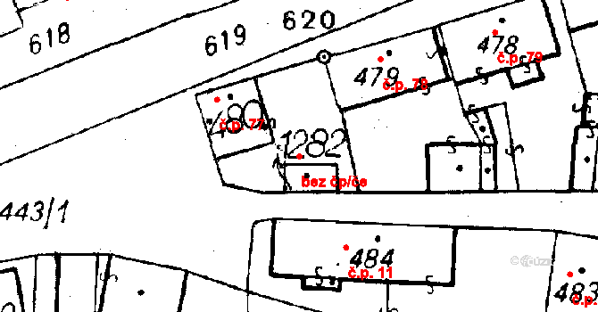 Volduchy 40671615 na parcele st. 1282 v KÚ Volduchy, Katastrální mapa