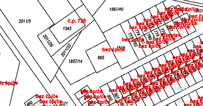 Zliv 41857615 na parcele st. 685 v KÚ Zliv u Českých Budějovic, Katastrální mapa