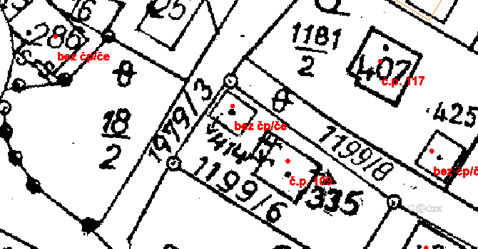 Vyskeř 44779615 na parcele st. 414 v KÚ Vyskeř, Katastrální mapa