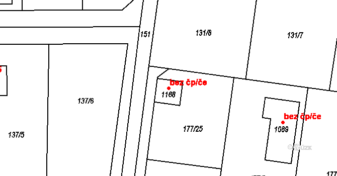 Hovorčovice 84904615 na parcele st. 1168 v KÚ Hovorčovice, Katastrální mapa