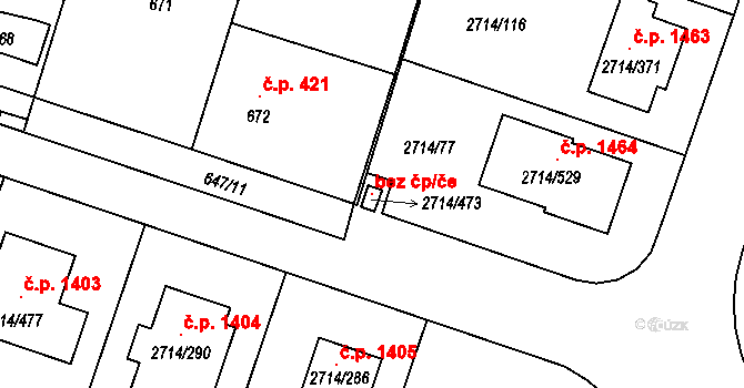 Mníšek pod Brdy 100555616 na parcele st. 2714/473 v KÚ Mníšek pod Brdy, Katastrální mapa