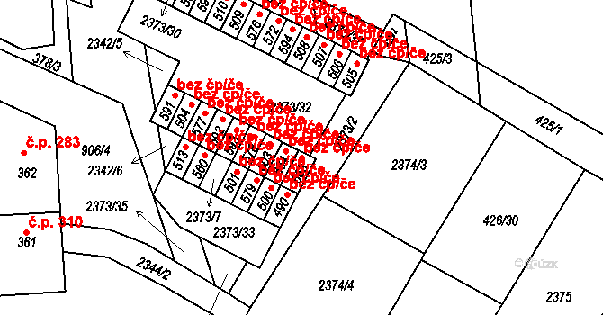 Křepice 42884616 na parcele st. 663 v KÚ Křepice u Hustopečí, Katastrální mapa