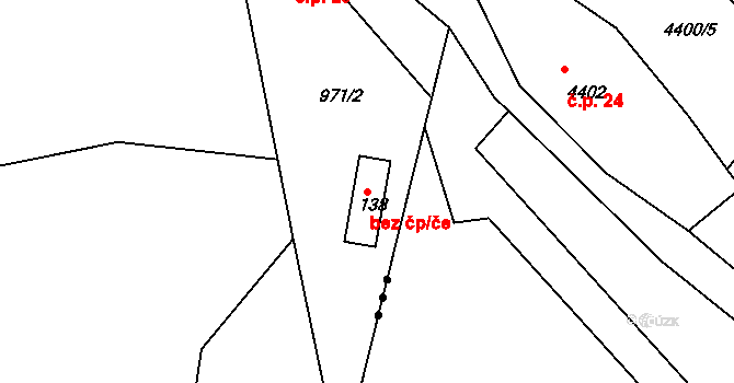 Chlístov 45395616 na parcele st. 138 v KÚ Chlístov u Benešova, Katastrální mapa