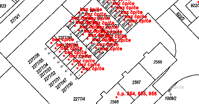 Brno 45586616 na parcele st. 2277/44 v KÚ Slatina, Katastrální mapa