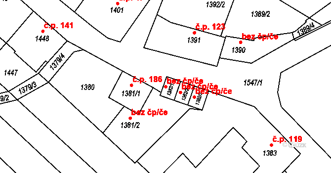 Zbýšov 46043616 na parcele st. 1382/1 v KÚ Zbýšov u Oslavan, Katastrální mapa