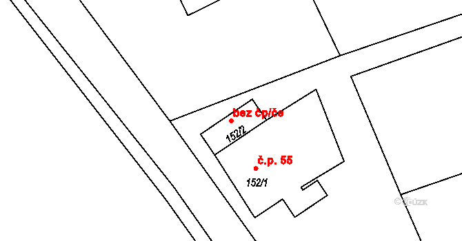 Dolní Tošanovice 46616616 na parcele st. 152/2 v KÚ Dolní Tošanovice, Katastrální mapa
