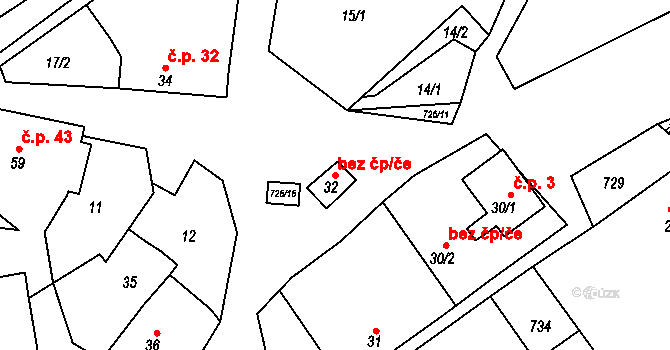 Hodíškov 47177616 na parcele st. 32 v KÚ Hodíškov, Katastrální mapa