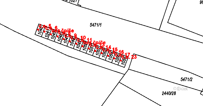 Polešovice 15 na parcele st. 1053 v KÚ Polešovice, Katastrální mapa
