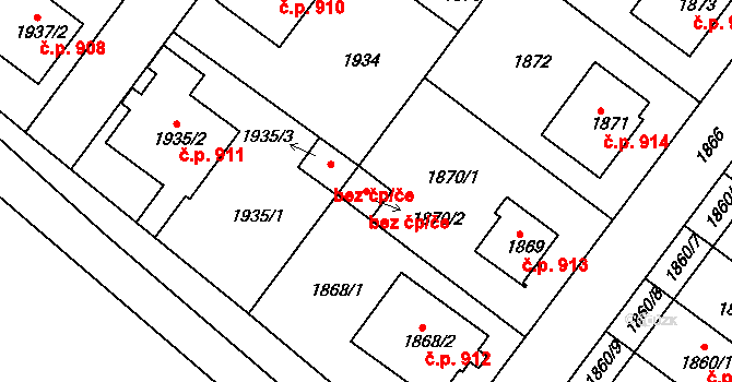 Jemnice 50289616 na parcele st. 1870/2 v KÚ Jemnice, Katastrální mapa