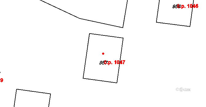 Zubří 1047 na parcele st. 957 v KÚ Zubří, Katastrální mapa