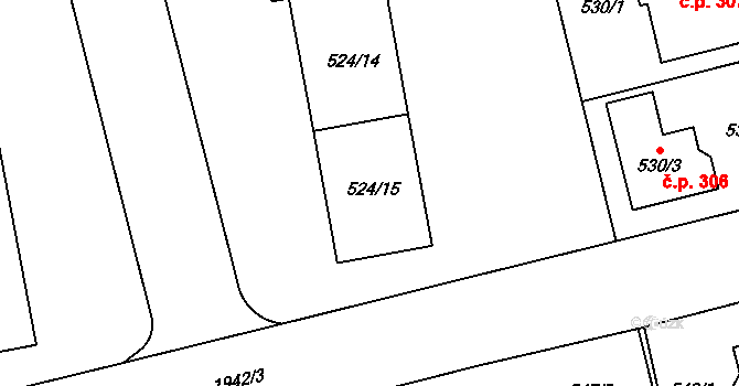 Kamýk 738,739,740,741,742,, Praha na parcele st. 524/15 v KÚ Kamýk, Katastrální mapa
