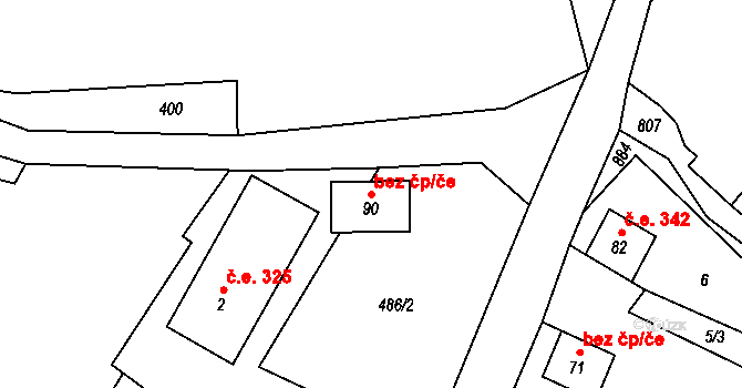 Třebušín 43552617 na parcele st. 90 v KÚ Řepčice, Katastrální mapa