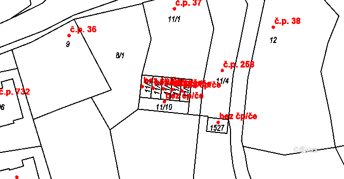 Mariánské Lázně 44640617 na parcele st. 11/8 v KÚ Úšovice, Katastrální mapa