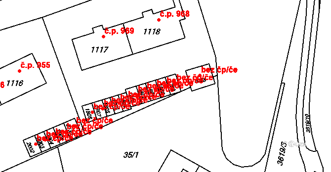 Rožnov pod Radhoštěm 49147617 na parcele st. 1800 v KÚ Rožnov pod Radhoštěm, Katastrální mapa