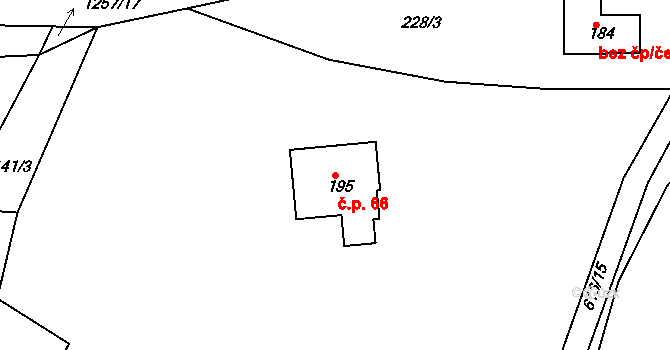Mrzkovice 66, Světlá nad Sázavou na parcele st. 195 v KÚ Mrzkovice, Katastrální mapa
