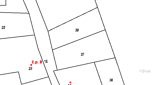 Koukolná 9, Dětmarovice na parcele st. 37 v KÚ Koukolná, Katastrální mapa