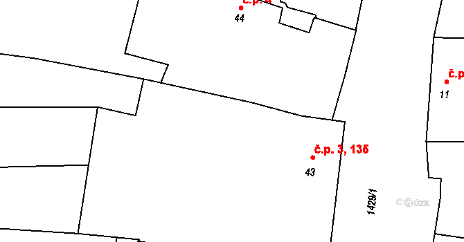 Přešťovice 135, Katastrální mapa