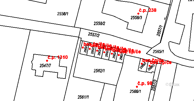 Orlová 38226618 na parcele st. 2562/4 v KÚ Poruba u Orlové, Katastrální mapa