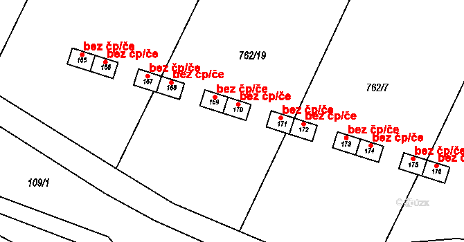 Křečovice 39337618 na parcele st. 170 v KÚ Křečovice u Neveklova, Katastrální mapa