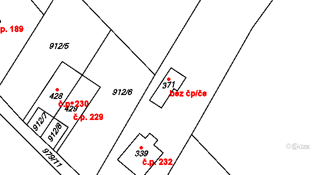 Bozkov 44735618 na parcele st. 371 v KÚ Bozkov, Katastrální mapa