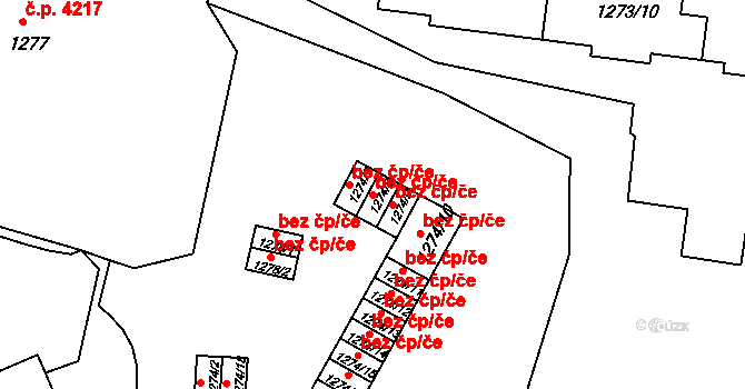 Chomutov 49526618 na parcele st. 1274/8 v KÚ Chomutov II, Katastrální mapa