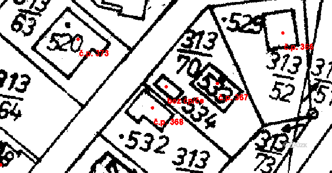 Bernartice 94956618 na parcele st. 534 v KÚ Bernartice u Milevska, Katastrální mapa