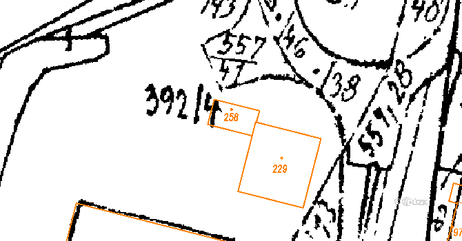 Česká Kubice 118442619 na parcele st. 258 v KÚ Horní Folmava, Katastrální mapa
