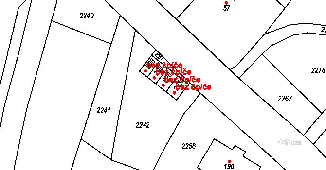 Králíky 39409619 na parcele st. 220 v KÚ Prostřední Lipka, Katastrální mapa