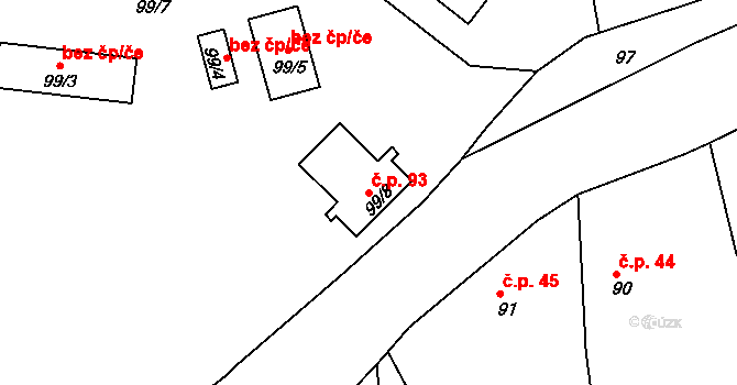 Rychnovek 42035619 na parcele st. 99/8 v KÚ Rychnovek, Katastrální mapa