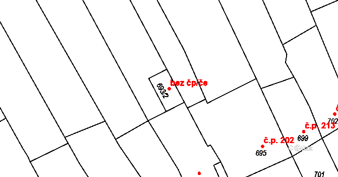 Sivice 45704619 na parcele st. 693/2 v KÚ Sivice, Katastrální mapa