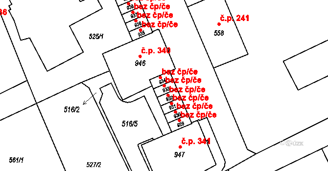 Chrastava 47822619 na parcele st. 933 v KÚ Chrastava I, Katastrální mapa