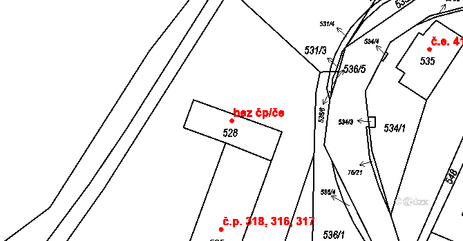 Žandov 49905619 na parcele st. 528 v KÚ Žandov u České Lípy, Katastrální mapa