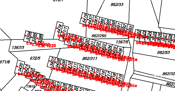 Blansko 1223, Katastrální mapa
