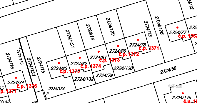 Kylešovice 1373, Opava na parcele st. 2724/81 v KÚ Kylešovice, Katastrální mapa