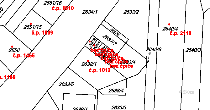 Praha 40469620 na parcele st. 2637/5 v KÚ Strašnice, Katastrální mapa