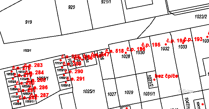 Klášterec nad Ohří 42396620 na parcele st. 1026 v KÚ Miřetice u Klášterce nad Ohří, Katastrální mapa