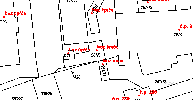 Česká Třebová 45428620 na parcele st. 267/8 v KÚ Parník, Katastrální mapa