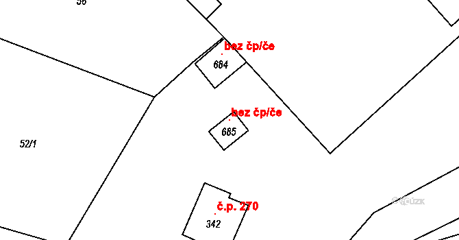 Čimelice 145987621 na parcele st. 685 v KÚ Čimelice, Katastrální mapa