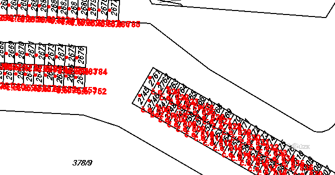 Slaný 823 na parcele st. 2763 v KÚ Slaný, Katastrální mapa