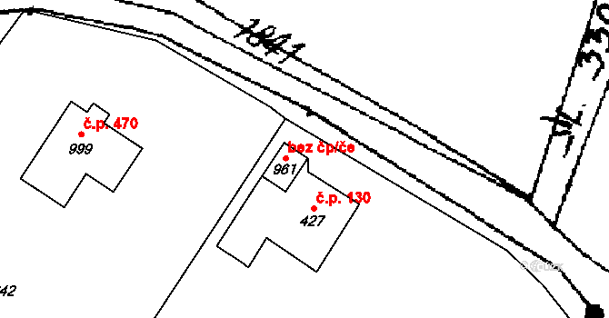 Písek 40987621 na parcele st. 961 v KÚ Písek u Jablunkova, Katastrální mapa