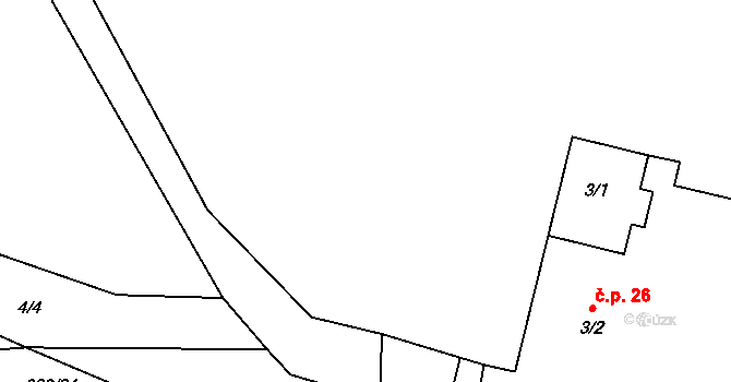 Zbraslavice 41722621 na parcele st. 2/1 v KÚ Hodkov, Katastrální mapa