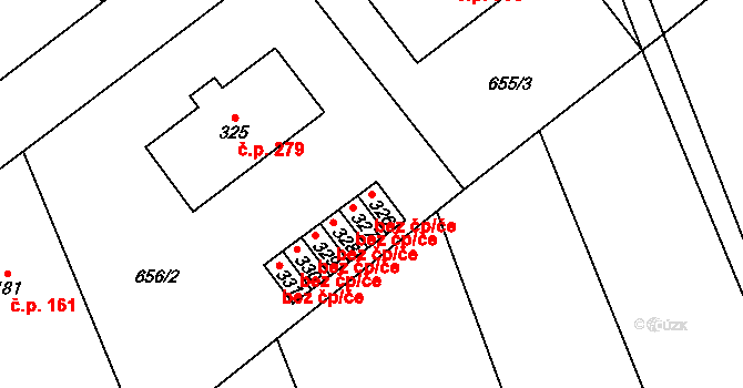 Zaječice 42048621 na parcele st. 326 v KÚ Zaječice u Chrudimi, Katastrální mapa