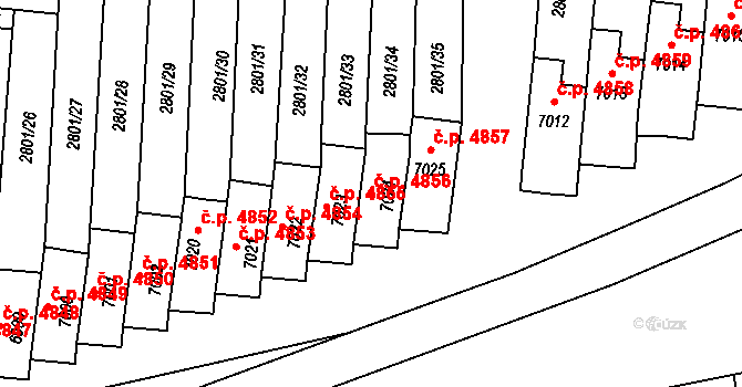 Zlín 4856 na parcele st. 7024 v KÚ Zlín, Katastrální mapa