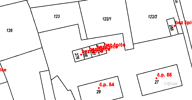 Mutěnín 43255621 na parcele st. 267 v KÚ Mutěnín, Katastrální mapa