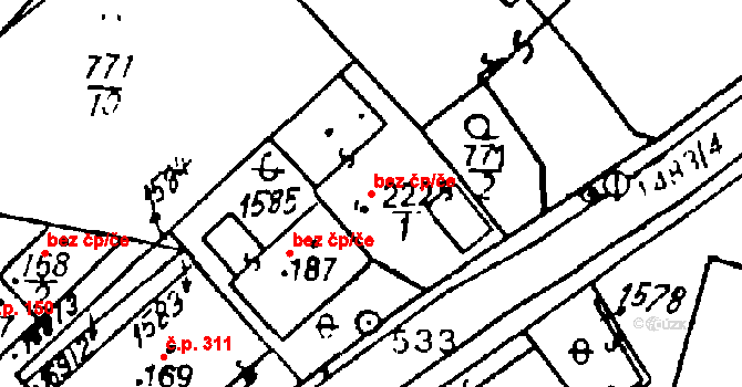Objekt 44056621, Katastrální mapa