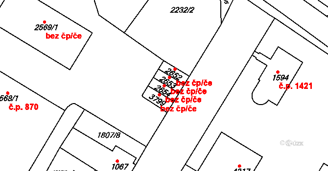 Česká Třebová 45454621 na parcele st. 2654 v KÚ Česká Třebová, Katastrální mapa